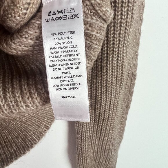 NWT Sincerely Jules Ruffle Shoulder Crewneck Sweater Oatmeal Size Small S NEW - Picture 7 of 12